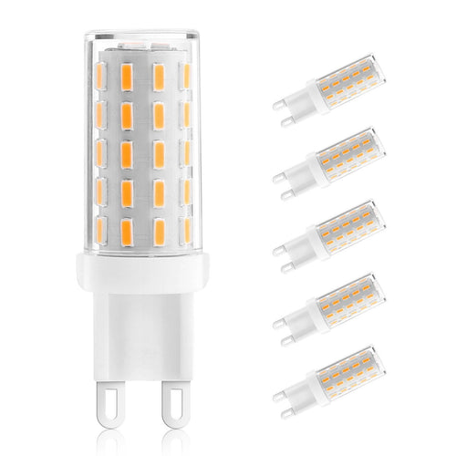 Ascher 5 pack G9 LED Bulbs , No Flicker, No Strobe, 3W, Equivalent to 40W Halogen Bulbs, 400LM, Warm White, AC 110-240V, Energy Saving Light Bulbs