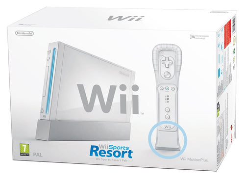 Nintendo Wii Console with Wii Sports + Wii Sports Resort and Motion Plus Controller (Wii)