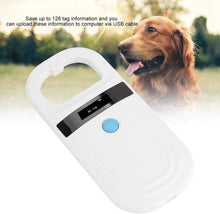 Microchip Reader RFID 134.2Khz, Pet ID Microchip Scanner with 0.91 Inch High Brightness OLED Display 128 Pieces of Tag Information Storage for Animal Tracking