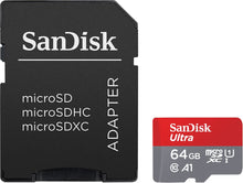 SanDisk Ultra 64 GB microSDXC Memory Card + SD Adapter with A1 App Performance Up to 100 MB/s, Class 10, U1