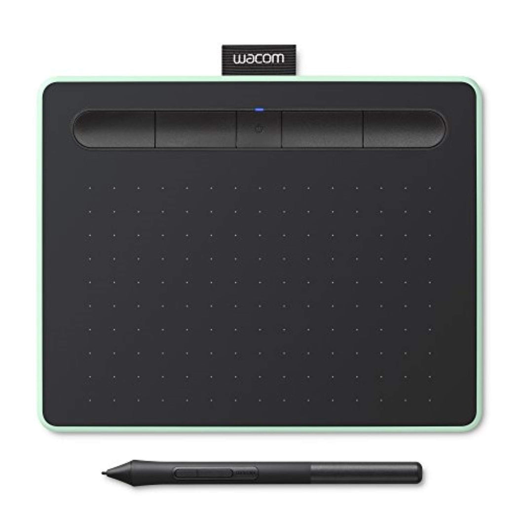 Wacom Intuos S Pistachio, Bluetooth Pen Tablet - Wireless Graphic Tablet for Painting, Sketching and Photo Retouching with 2 Free Creative Software Downloads, Windows & Mac Compatible
