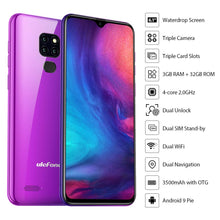 4G SIM Free Mobile Phones Unlocked, 3GB + 32GB, Android 9 Pie, Triple Rear Camera, Triple Card Slots, 6.1 Inch Waterdrop IPS Full- screen Dual SIM Phone, Ulefone Note 7P (2019), UK Version - Twilight