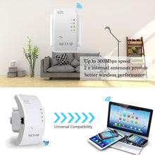 NETVIP Superboost WiFi Boosters Range Extender N300 WiFi Repeater Wireless Network Signal Amplifier WiFi Boosting WiFi Coverage Compatible with Most of Router(WPS-Function/Ethernet Port)