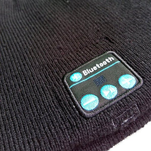 SB210 HD Stereo Bluetooth 4.1 Wireless Smart Beanie Headset Musical Knit Headphone Speaker Hat Speakerphone Cap,built-in Mic (Black)