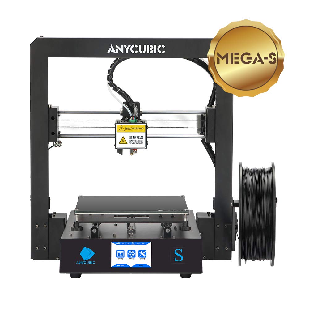 ANYCUBIC MEGA-S 3D Printer Printing Size 210 x 210 x 205mm With UltraBase Heated Build Plate UK Plug, 3.5