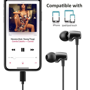 In-Ear Headphones for iPhone 7, HiFi Stereo Noise Isolating Earphones for iPhone 8 Wired Earbuds with Mic and Volume Control Compatible with iPhone X/XS/XS Max/XR iPhone 8/8 Plus iPhone 7/7 Plus