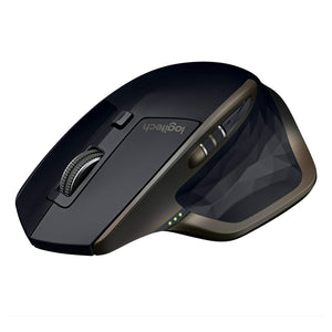 Logitech MX Master Wireless Mouse, Bluetooth or 2.4 GHz with USB Unifying Mini-Receiver, 1000 DPI Any Surface Laser Tracking, 5-Buttons, Amazon version, PC / Mac / Laptop - Graphite Black
