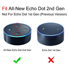 TNP Protective Case for Amazon Echo Dot (Fits all-new Echo Dot 2nd Generation Only) - Premium Vegan Leather Cover Sleeve Skin (Dark Blue)