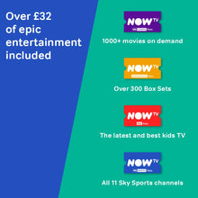 NOW TV Smart Box with 4K and Voice Search including 4 NOW TV Passes. Watch amazing entertainment. No contract. No hidden fees.