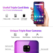 4G SIM Free Mobile Phones Unlocked, 3GB + 32GB, Android 9 Pie, Triple Rear Camera, Triple Card Slots, 6.1 Inch Waterdrop IPS Full- screen Dual SIM Phone, Ulefone Note 7P (2019), UK Version - Twilight