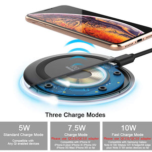 yootech 2 Pack Wireless Charger Qi-Certified 10W Wireless Charging Compatible with iPhone 11/11 Pro/11 Pro Max/Xs MAX/XR/XS/X/8/8 Plus,Galaxy Note 10/Note 10 Plus/S10/S10 Plus/S10E/S9(No AC Adapter)
