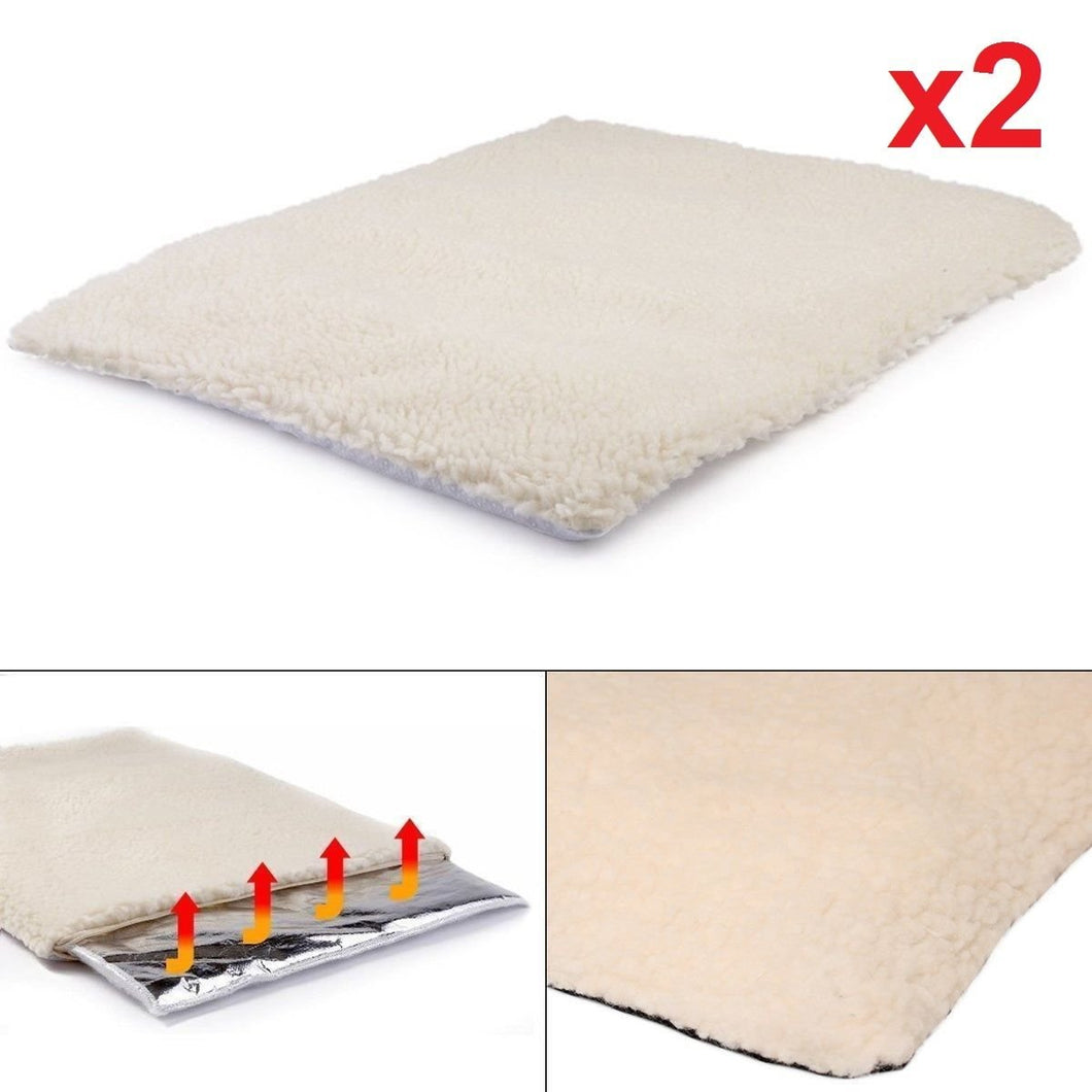 DX9TM 2 x Self Heating Pet Blanket Pad Ideal for Cat/Dog Bed Medium