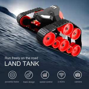 Goolsky H3 2.4GHz 3 in 1 480P Wifi FPV Camera RC Bounce Car Tank Drone G-sensor One Key Return Quadcopter RC Toy Kids Gift