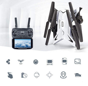LENRUE Drone For Kids,AIR BASE FPV Wi-Fi Drone With Camera 720P HD,20 Minutes Long Battery Life Real-Time Video Feed, Great Drone For Beginners,Quadcopter With Altitude Hold, Foldable Arms (Black)