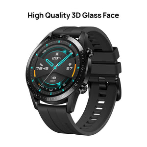 HUAWEI Watch GT 2 (46mm) Smart Watch, 1.39" AMOLED Display with 3D Glass Screen, 2 Weeks Battery Life, GPS, 15 Sport Modes, 3D glass screen, Bluetooth Calling Smartwatch, Black