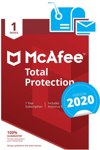 McAfee Total Protection 2020 | 1 Device | PC/Mac/Android/Smartphones | Activation code by post