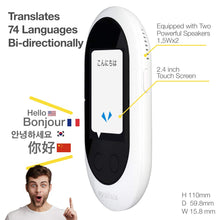 POCKETALK Language Translator Device White - Portable Two-Way Voice Interpreter - Built-in Mobile Data (eSIM)
