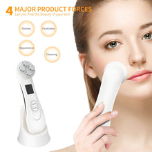 E-More Ultrasonic Beauty Device, High Frequency Facial Lifting Machine, 5 in 1Ultrasonic Red LED Light Therapy Wrinkle Remover, 6 Modes Face Massager For Skin Care Facial Cleaner