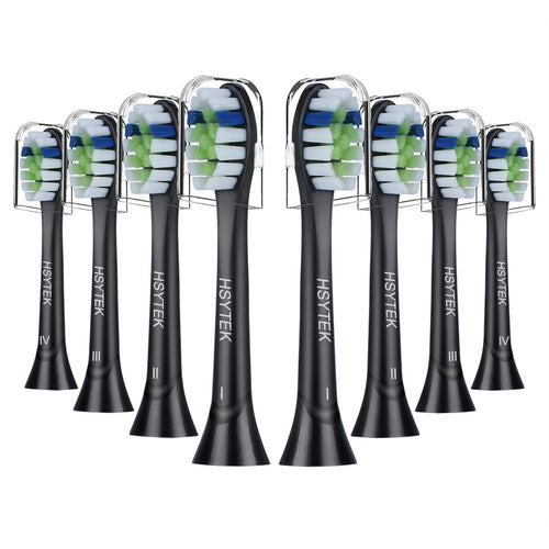 Replacement Toothbrush Head for Philips Sonicare ProtectiveClean 6100, Fit DiamondClean, EasyClean, HealthyWhite, Gum Health, HX6064 - Black Brush Heads by HSYTEK
