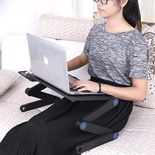 Foldable Laptop Desk, Etpark Portable Laptop Desk Folding PC Desk Bed Sofa Laptop Stand Folding Computer Laptop Table with Mouse Platform & Anti-Slip Bar (Black without Fan)