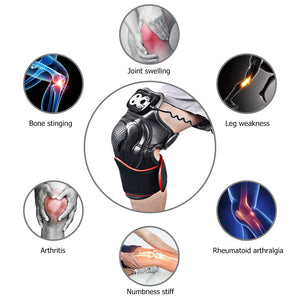 HailiCare Heated Knee Massager, Electric Knee Wrap Brace with Heat & Vibration Massage Therapy Knee Warmer for Joint Muscles Arthritis Sports Injury Pain Relief - Ideal Gift for Parents and Families