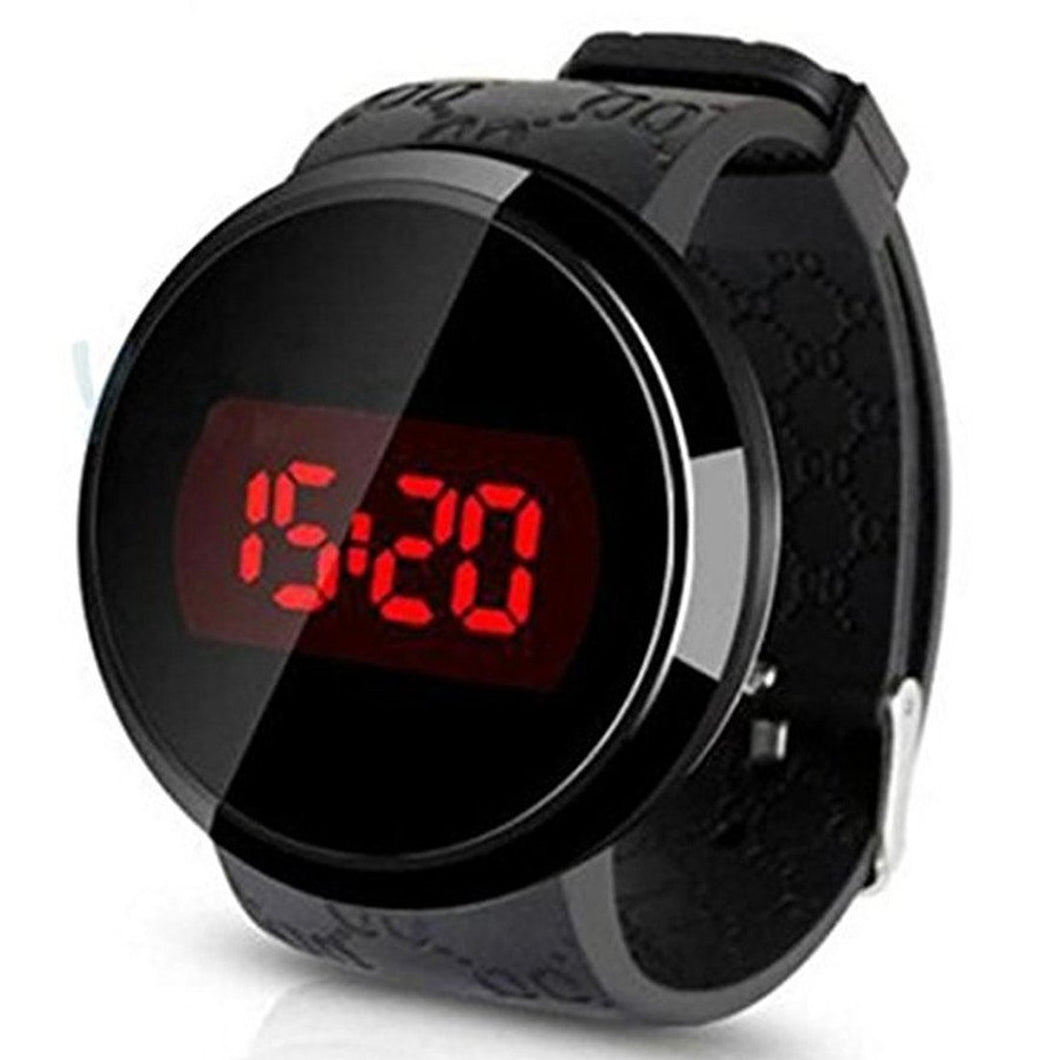 SODIAL(R) Watch, Sunstone Fashion Men LED Touch Screen Date Day Silicone Bracelet Watch Digital LED Touch Watch Black
