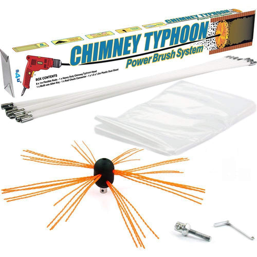 Chimney Typhoon Power Sweeping Set S4U (8 Metre Set)