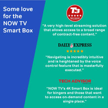 NOW TV Smart Box with 4K and Voice Search including 4 NOW TV Passes. Watch amazing entertainment. No contract. No hidden fees.