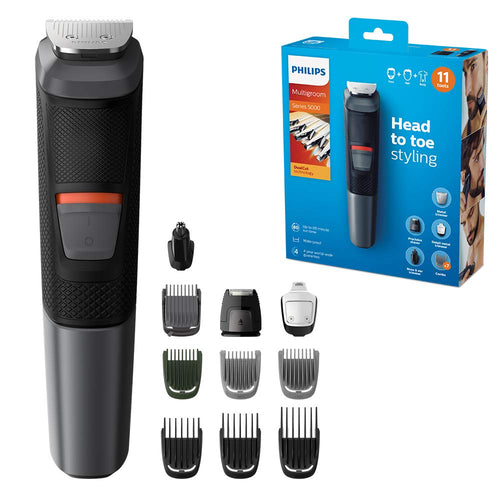 Philips Series 5000 11-in-1 Multi Grooming Kit for Beard, Hair and Body with Nose Trimmer Attachment - MG5730/33