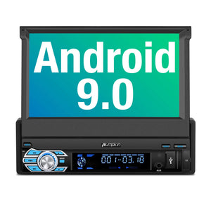 PUMPKIN Android 9.0 Single Din Car Stereo Bluetooth Support GPS Navigation DAB+ WIFI Android Auto USB SD DSP with 7 Inch Adjustable Touch Screen