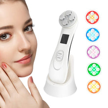 E-More Ultrasonic Beauty Device, High Frequency Facial Lifting Machine, 5 in 1Ultrasonic Red LED Light Therapy Wrinkle Remover, 6 Modes Face Massager For Skin Care Facial Cleaner
