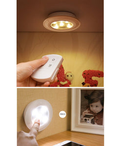 Tofern Wireless LED Battery Operated Touch Pluck Stick Anywhere Cupboard Wall Night Light with Remote Control, white light