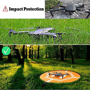 RC Drone Landing Pad 30"/75cm Impact Protection Waterproof/Dirtproof Fast-Fold Portable Reversible Collapsible Helipad Launch Pad Drone Launch Mat for DJI Spark Mavic Pro Phantom 2/3/4/4 Pro Inspire 1 and Other Drones 1 Year Warranty