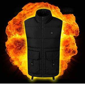 Hotsell〔ㄥ〕Men's Outerwear Gilets Heated Vest Winter Warm Gilet Size Adjustable USB Charged Electric Heating Vest for Outdoor Camping Hiking Hunting Unisex