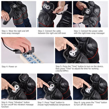 HailiCare Heated Knee Massager, Electric Knee Wrap Brace with Heat & Vibration Massage Therapy Knee Warmer for Joint Muscles Arthritis Sports Injury Pain Relief - Ideal Gift for Parents and Families