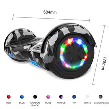 GeekMe Self Balancing Scooter 6.5" Electric Scooter Gift for kids- Bluetooth Speaker LED Lights!