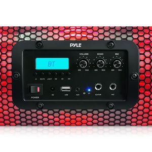 Pyle Street Blaster FX BoomBox | Portable Stereo Radio Speaker System [with App Control LED Party Lights] Bluetooth + NFC | Built-in Rechargeable Battery (PBMSPG260L)