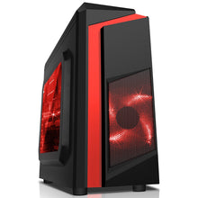 ADMI Gaming PC Computer Package: 24" LED 1080P Monitor, AMD A8-9600 Quad Core Radeon R7 Graphics, 1TB HDD, 8GB RAM, F3 Red Case, 300mbps WiFi, Windows 10, Illuminated 7 Colour RGB Keyboard & Mouse, Mouse Mat & Headset