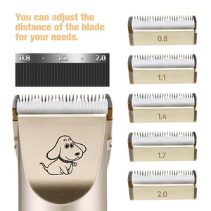 Dog Clippers, OMorc Low Noise Pet Clippers Rechargeable Cordless Dog Trimmer Pet Grooming Tool Professional Dog Hair Trimmer with 6 Comb Guides scissors for Dogs Cats and Other Animals