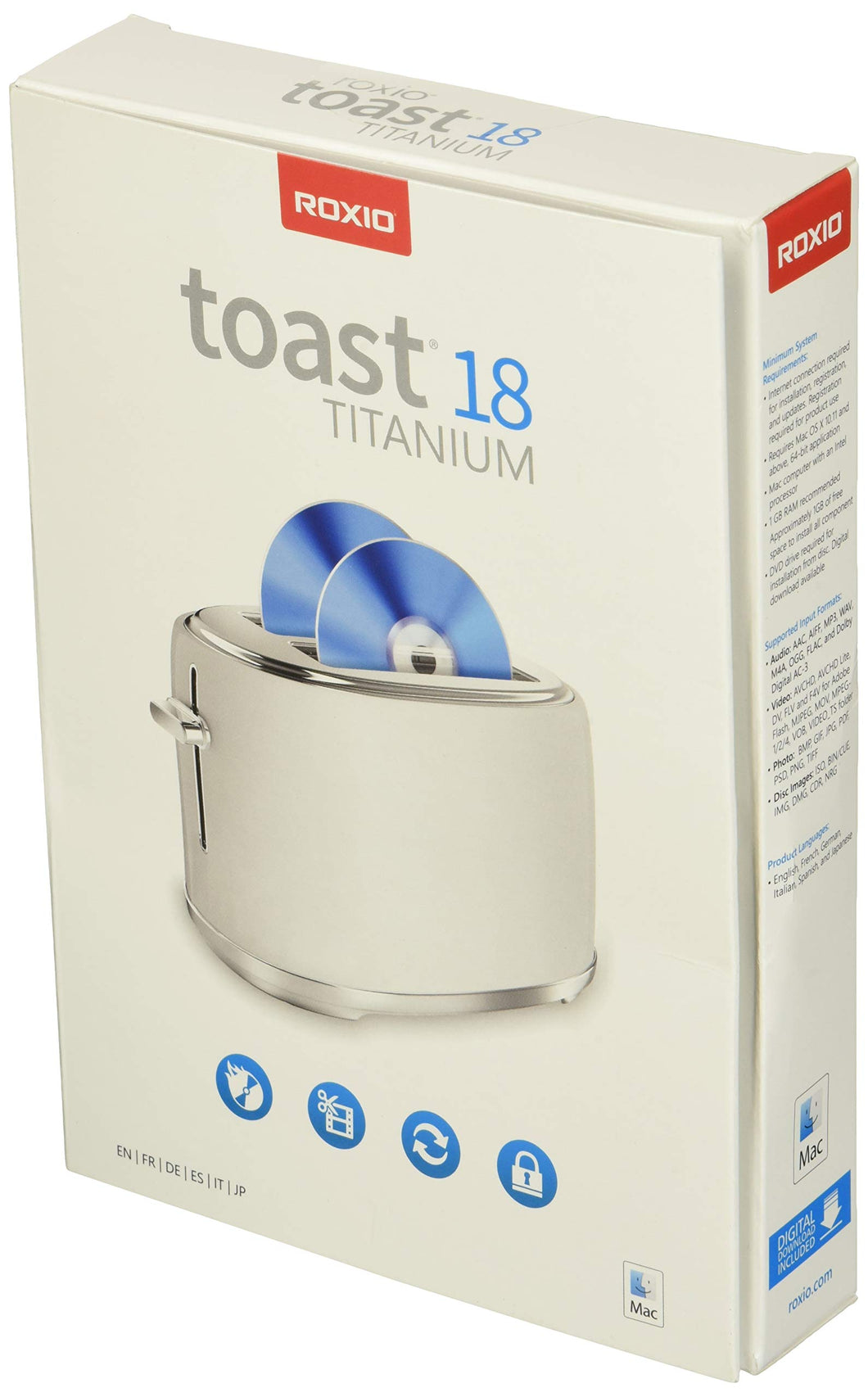 Roxio Toast Titanium 18 ML Mini Box|Titanium|1 Devices|1 year|Mac|Disc