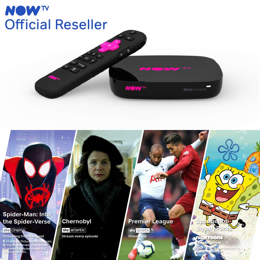 NOW TV Smart Box with 4K and Voice Search including 4 NOW TV Passes. Watch amazing entertainment. No contract. No hidden fees.