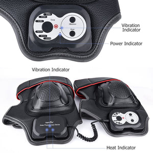 HailiCare Heated Knee Massager, Electric Knee Wrap Brace with Heat & Vibration Massage Therapy Knee Warmer for Joint Muscles Arthritis Sports Injury Pain Relief - Ideal Gift for Parents and Families