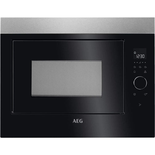 AEG MBE2658SEM 26L 900W Built-in Microwave Oven - Black & Anti-Fingerprint Stainless Steel