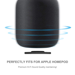 Stand for HomePod,LANMU Anti-slip Pad for HomePod,Accessories for Apple HomePod,Silicone Shockproof Coaster for HomePod with Screen Protectors (Black)