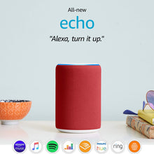 All-new Amazon Echo (3rd generation) | Smart speaker with Alexa, (RED) edition