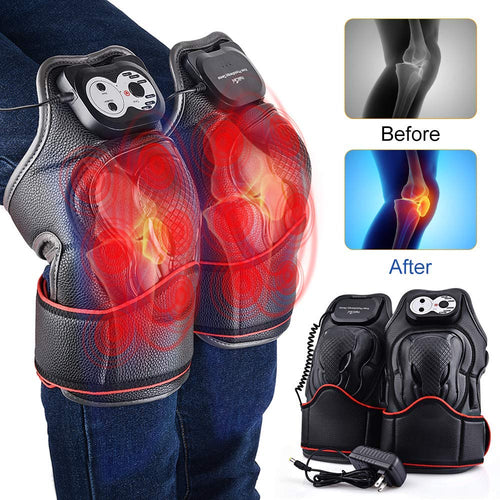 HailiCare Heated Knee Massager, Electric Knee Wrap Brace with Heat & Vibration Massage Therapy Knee Warmer for Joint Muscles Arthritis Sports Injury Pain Relief - Ideal Gift for Parents and Families