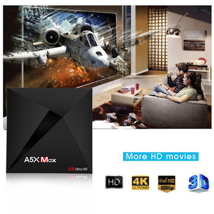 Magicsee A5X Max TV Box 4GB 32GB Android 9.0 Quad Core Rockchip RK3318 Wifi Streaming Set Top Box Bluetooth 4K DLNA 3D Mini TV BOX