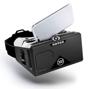 MERGE VR/AR Goggles (EU Edition) - Virtual and Augmented Reality Headset compatible with Android and iPhone - Adjustable Lenses, Dual Input Buttons, Soft and Comfortable, For Kids 10+