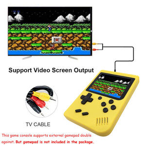 Handheld Retro FC Game Consoles with 400 Classical NES Games,Super Mario Included,3" Screen,1000MAH Rechargeable Battery,TV Output,Birthday Christmas Gift for Kids Children Boys Girls (Yellow)