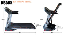 Branx Fitness Foldable 'Elite Runner Pro' Soft Drop System Treadmill - 6.5HP Motor 0-22 Level Auto Incline - 'Dual Shock 10-Point Absorption System